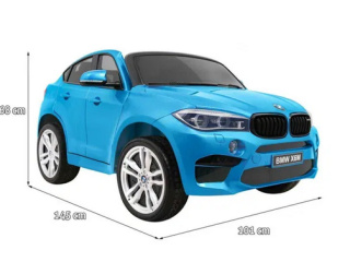 BMW X6M XXL dla 2 dzieci Niebieski Lakier