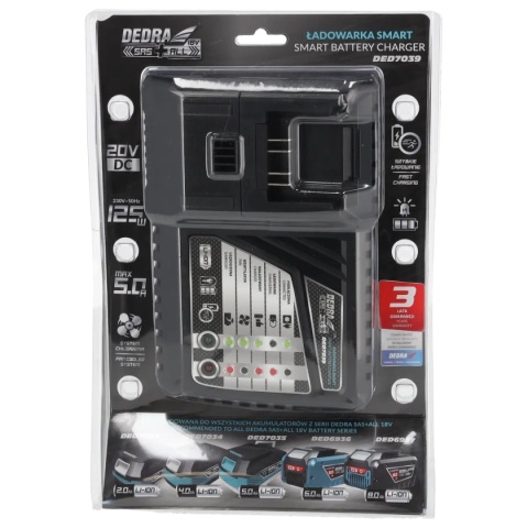 Smart Ładowarka, zasilacz DEDRA 18V 125 W Smart Ładowarka, zasilacz DEDRA 18V 125 W