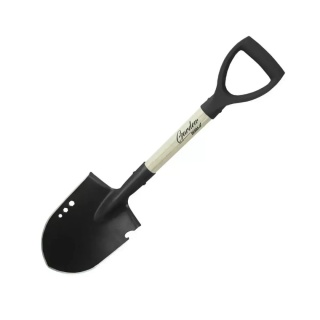 Mini saperka, łopata krótka, DEDRA uchwyt drewniany, długość 68cm, otwory 6 kątne, zaostrzona krawędź