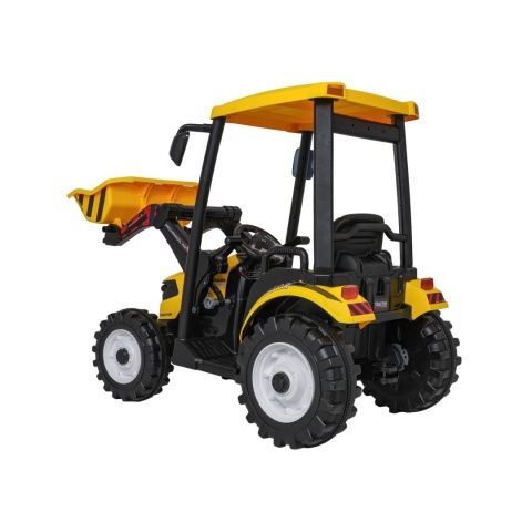 Pojazd MEGA Traktor Z Przyczepką Żółty