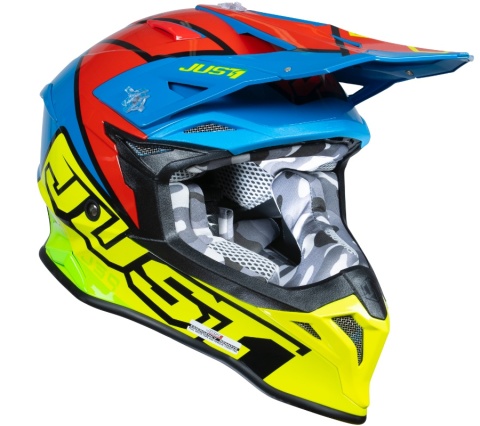 Kask JUST1 J39 THRUSTER FLUO YELLOW RED BLUE BLACK GLOSS L