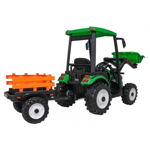 Pojazd MEGA Traktor Z Przyczepką Zielony