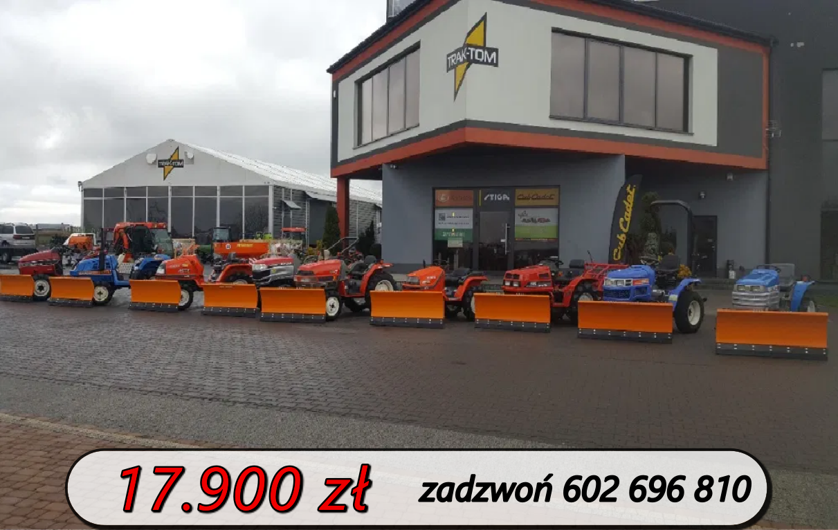 Traktor japoński diesel 4x4 z pługiem śnieżnym 150 cm odśnieżarka