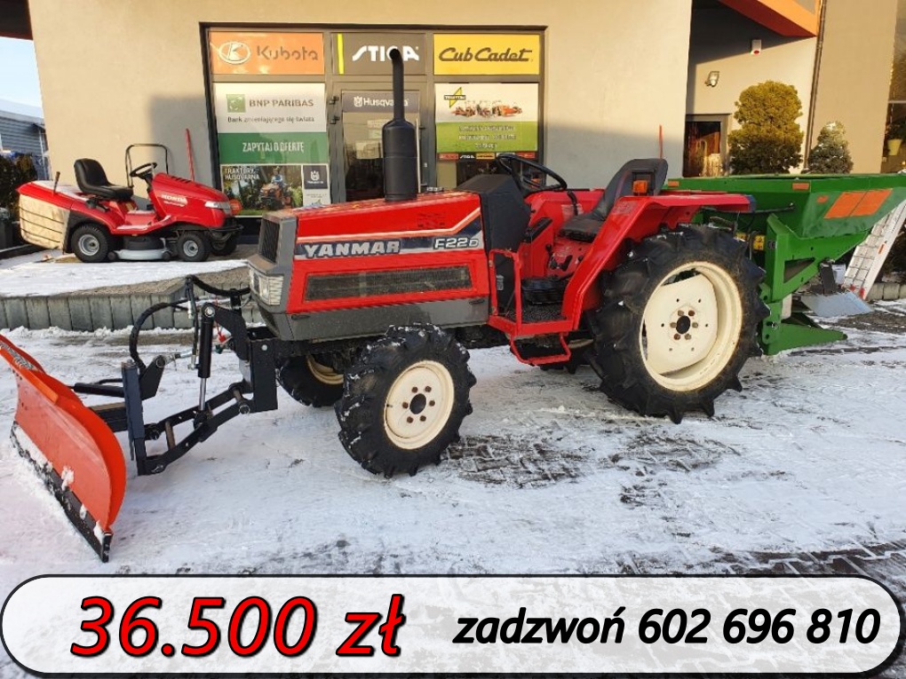Traktor YANMAR F22 4x4 diesel 25KM pług śnieżny solarka amazone E+S300