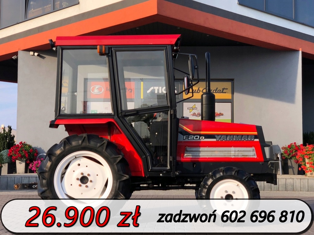 Mini traktorek ogrodniczy Yanmar F20 F-20 4X4 PTO 3-cylindry KABINA