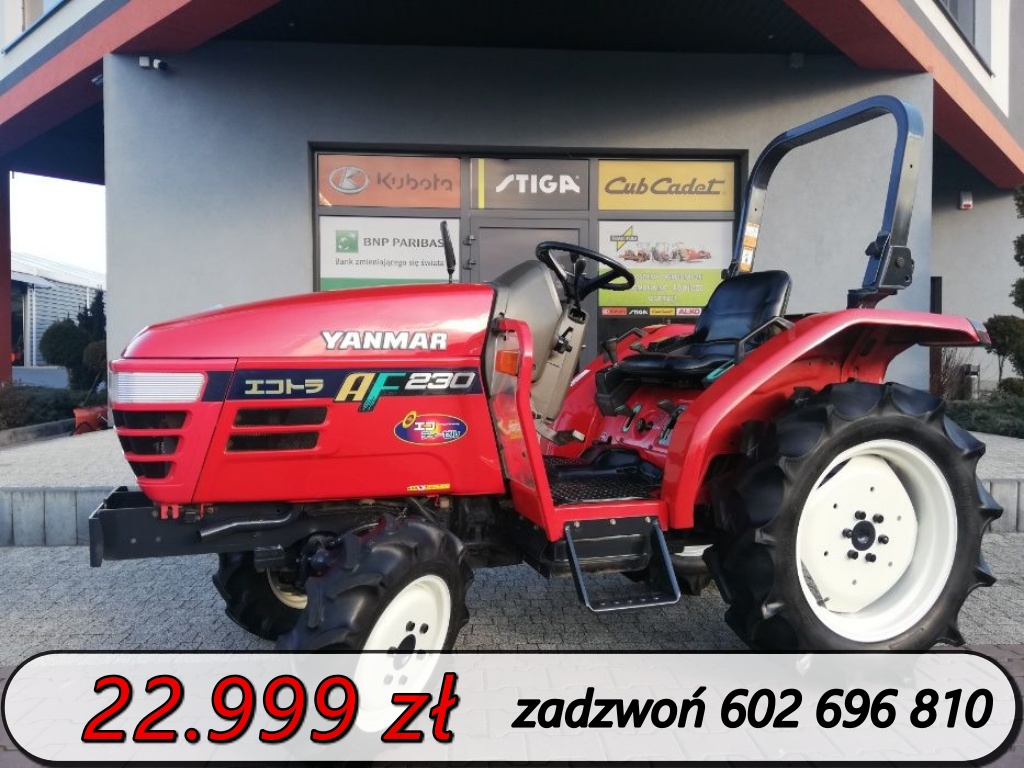 Mini traktor YANMAR AF230 23KM wspomaganie rewers ROPS diesel 4x4
