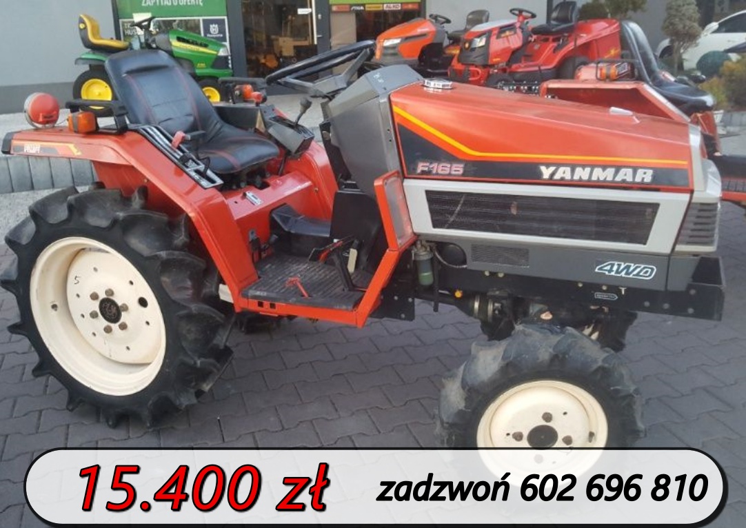 Traktorek YANMAR F165 4X4 diesel 3-cylindry 16,5 KM