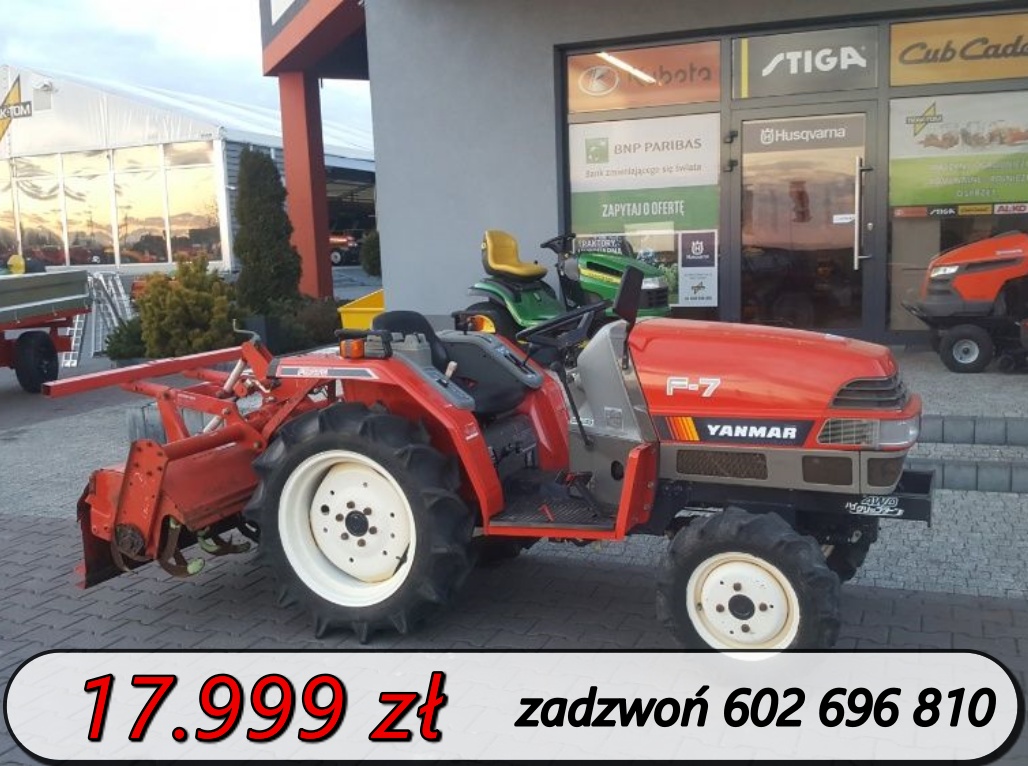 Mini traktorek YANMAR F-7, 16.5 KM, 4x4, super stan, gwarancja