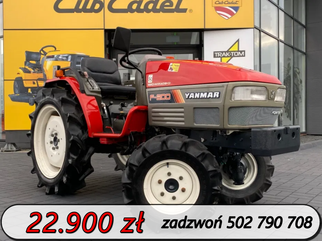 Mini traktorek YANMAR F200D stan perfekcyjny, 20KM, 4x4, gwarancja