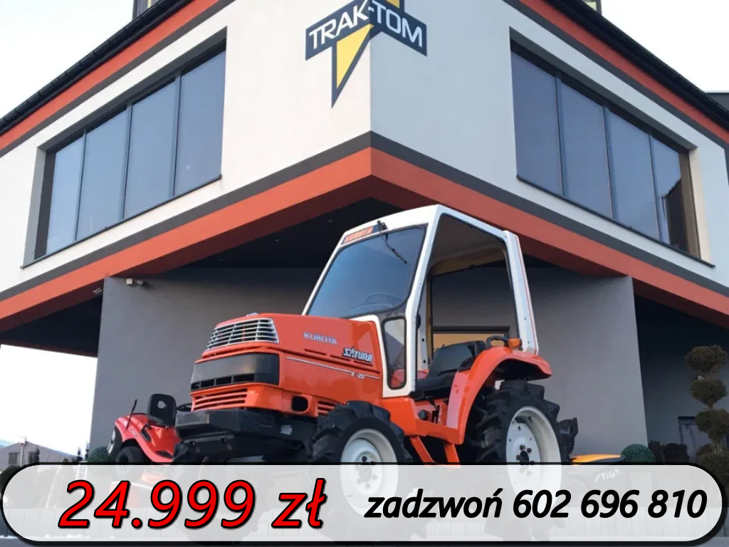 MiniTraktorek sadowniczy KUBOTA SATURN X-20 Kabina 4x4 20 KM wspomag.